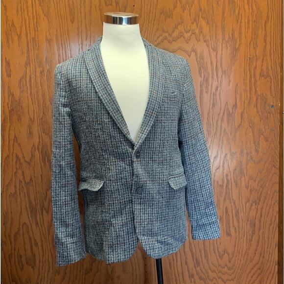 Zara Man Other - ZARA Man Tweed Blazer Elbow Patch Gray Sport Coat | Size 44